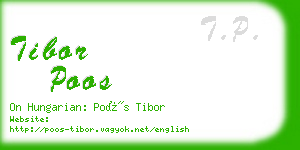 tibor poos business card